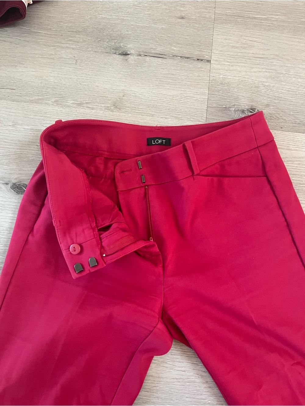 LOFT Women's Bright Pink Tailored Dress Pants